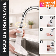 Cap de Robinet Universal cu 3 Moduri de Jet — Curățare Eficientă 🍽️💦