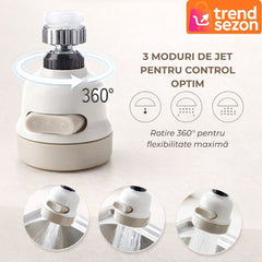 Cap de Robinet Universal cu 3 Moduri de Jet — Curățare Eficientă 🍽️💦