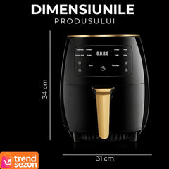 Friteuză cu Aer Cald 2400W, Capacitate 6L — Preparare Sănătoasă! 🍟✨