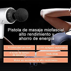 Aparat de Masaj Tip Pistol cu 4 Capete Interschimbabile — Recuperare Rapidă 💪✨