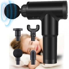 Aparat de Masaj Tip Pistol cu 4 Capete Interschimbabile — Relaxare Instantanee! 💪✨