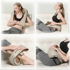 Aparat de Masaj Shiatsu cu Infraroșu pentru Gât și Umeri — Relaxare Instantanee ✨💆♂️