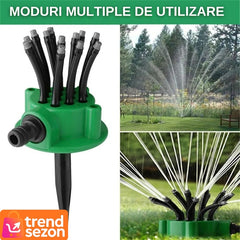 Aspersor Grădină Multifuncțional 360° cu 12 Tuburi Flexibile — Udare Eficientă 💧🌿