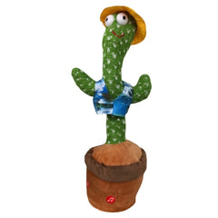Jucărie Interactivă Cactus Dansator cu Palarie Galbenă — Distracție Garantată! 🎉🌵