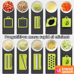 Răzătoare Multifuncțională 15 în 1 cu 20 de Piese — Rapidă și Eficientă! 🥗🔪
