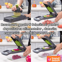 Răzătoare Multifuncțională 15 în 1 cu 20 de Piese — Rapidă și Eficientă! 🥗🔪