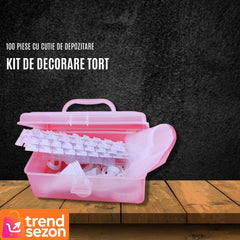 Kit 100 Piese pentru Decorarea Prăjiturilor — Creativitate Fără Limită 🎂✨