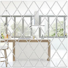 Set 32 Oglinzi Acrilice Autoadezive Diamant 50 x 100 cm — Eleganță Reflectantă ✨🪞