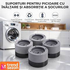 Set 4 Tampoane pentru Picioare din Plastic, Gri — Stabilitate și Confort 🛠️✨