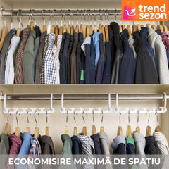 Set 8 Suporturi Agățători 5 în 1 pentru Organizare Lejeră — Maximizați Spațiul! 🧥✨