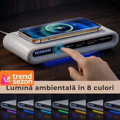 Încărcător Wireless 4 în 1 cu USB-C și 2 Porturi USB — Rapid și Eficient ⚡📱