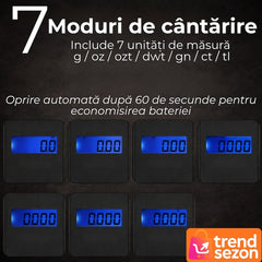 Cântar Electronic pentru Bijuterii Compact — Precizie 0,01 g ⚖️✨