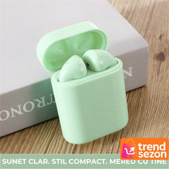 Căști Wireless Bluetooth 5.0 cu Control Tactil — Sunet HiFi Verde 🌿🎶