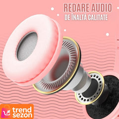 Căști Wireless Urechi Pisică Bluetooth 5.0 — Muzică Fără Griji 🎧💖