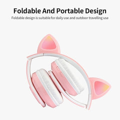 Căști Wireless cu Urechi de Pisică și LED-uri Colorate — Sunet HiFi și Distracție! 🎧🌈