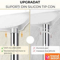 Etajera Extensibilă pentru Baie cu 4 Polițe și Carligi — Spațiu Optimizat! 🛁✨