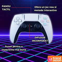 Controler Wireless pentru PS4 și PS5, Alb, cu Vibratii — Conectivitate Rapidă 🚀🎮