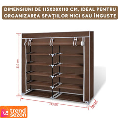 Dulap Pantofi Textil cu Capac 5 Niveluri — Organizare Eficientă 🥿✨