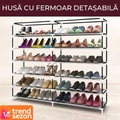 Dulap Pantofi Textil Dublu cu 6 Niveluri — Organizare Elegantă și Spațioasă 🥿✨