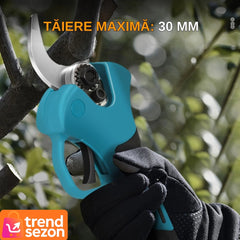 Foarfeca Electrică 48V cu 2 Baterii și Lame din Oțel Carbon — Tăiere Rapidă și Precisă ✂️🌱