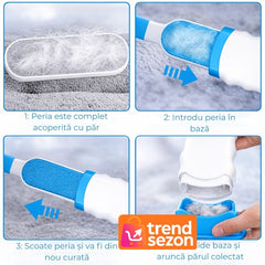 Set 2 Perii pentru Îndepărtarea Părului de Pe Haine — Compacte și Autocurățante 🐾✨