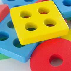 Jucărie Educativă din Lemn cu Forme Geometrice — Învățare Distractivă! 🎉🧩