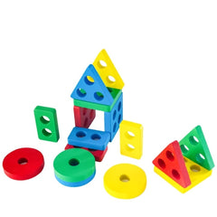 Jucărie Educativă din Lemn cu Forme Geometrice — Învățare Distractivă! 🎉🧩