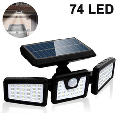 Lampa Solară cu 74 LED-uri 360° — Iluminare Eficientă pentru Exterioare 🌞💡