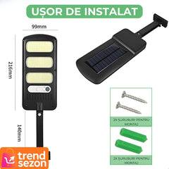 Aplica LED Solară cu Senzor de Mișcare — Lumina Inteligentă pentru Exterior 🌞💡