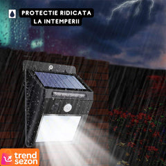 Lampa Solară cu Senzor de Mișcare și 30 LED-uri SMD — Iluminat Inteligent pentru Exterior ☀️💡