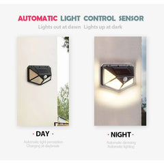 Lampă Solară cu 100 LED-uri și Senzor de Mișcare — Iluminare Eficientă 🌞💡
