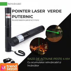 Pointer Laser Profesional 405nm, 200mW — Siguranță și Performanță 🚀🔦