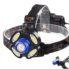 Lanterna Frontala cu 5 LED-uri Superioare — Iluminare Puternică pentru Aventuri 🌟🗺️