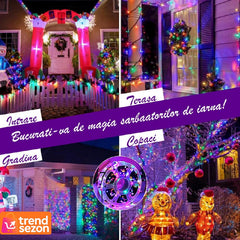 Instalație Luminoasă LED Crăciun 50M Multicolor — Magie Festivă Acasă! 🎄✨