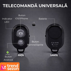 Telecomandă Selfie Bluetooth Ușor de Folosit — Capturează Momente Unice 📸✨