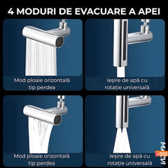 Robinet Baterie Bucatarie 4 în 1 cu Cascadă și Pivotare 360° — Versatilitate și Stil 💧✨