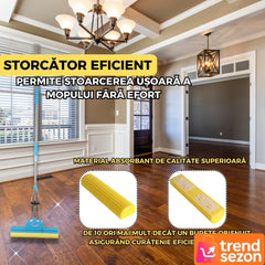 Mop cu Storcător și Coada Telescopică 88-105 cm — Curățare Rapidă și Eficientă 💦✨