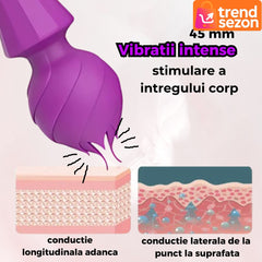 Vibrator Tip Bagheta Cu Silicon Premium — Stimulare Exterioară Intensă 💖✨
