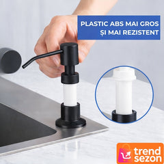 Dozator Incorporabil pentru Chiuvetă Negru Elegant — Igienă și Stil 🎉🧼