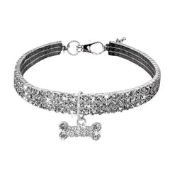 Zgarda Elegantă pentru Câini de Talie Mică cu Cristale Strălucitoare — Stil Rafinament 🐶✨