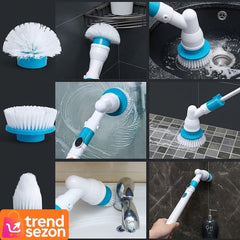 Perie Electrică Rotativă cu 3 Capete - Curățare Fără Efort! 🧼✨