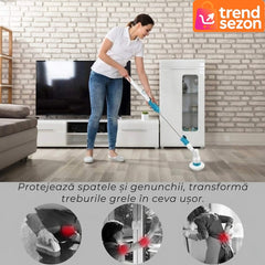 Perie Electrică Rotativă cu 3 Capete - Curățare Fără Efort! 🧼✨