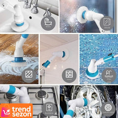 Perie Electrică Rotativă cu 3 Capete - Curățare Fără Efort! 🧼✨