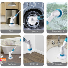 Perie Electrică Rotativă cu 3 Capete - Curățare Fără Efort! 🧼✨