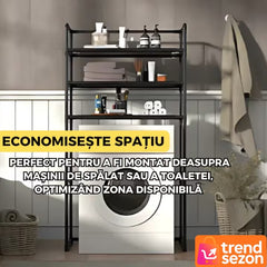Raft Modular cu 3 Polite pentru Spații Mici — Organizează-ți Baia! 🛁✨