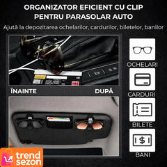 Suport Ochelari Auto din Piele și Aluminiu — Design Elegant și Practic 🚗🕶️