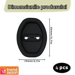 Set 4 Capace Silicone Auto pentru Încuiat — Protecție și Stil Elegant 🖤🛡️