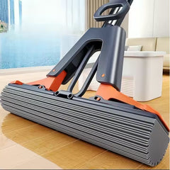 Mop Telescopic Super Absorbant cu Sistem de Stoarcere Simplu — Curățare Rapidă! 🧼🧹