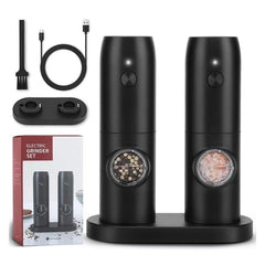 Set 2 Rasnite Electrice Reincarcabile pentru Sare și Piper — Gata de Acțiune! 🌶️✨