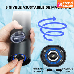 Set 2 Rasnite Electrice Reincarcabile pentru Sare și Piper — Gata de Acțiune! 🌶️✨